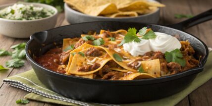 Beef and Cheese Enchilada Skillet