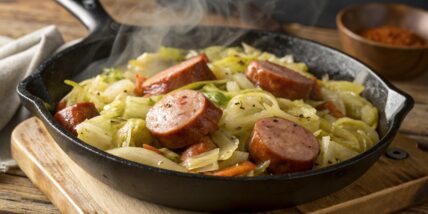 Cabbage and Kielbasa Skillet