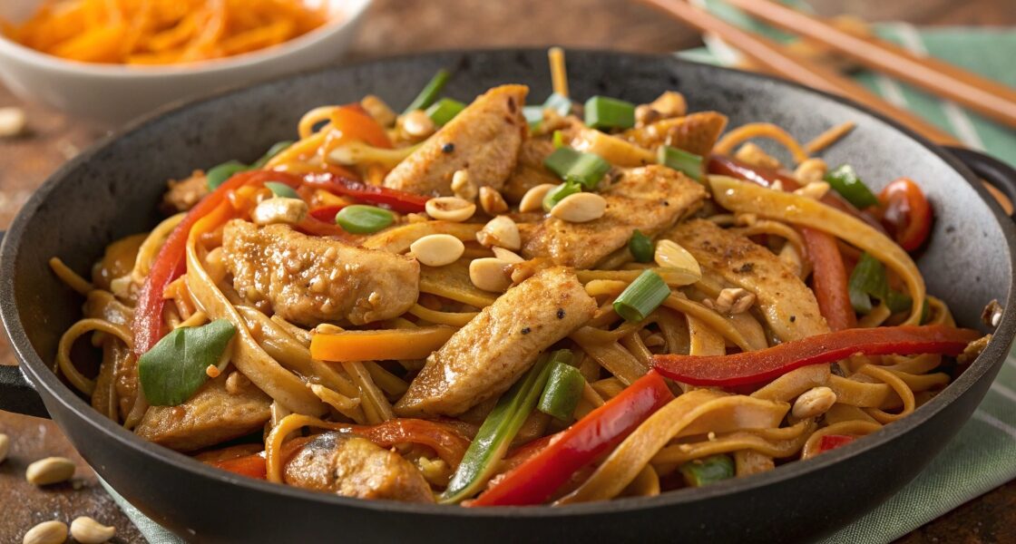 Chicken Satay Noodle Stir-Fry