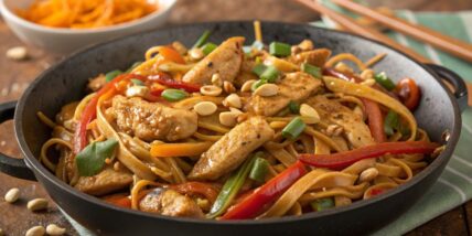 Chicken Satay Noodle Stir-Fry