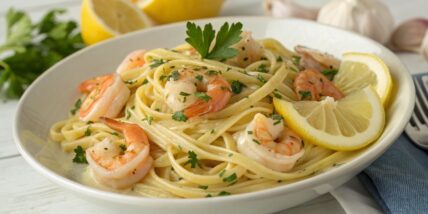 Lemon Garlic Shrimp Pasta