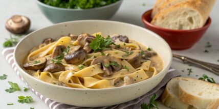 One Pot Mushroom Stroganoff