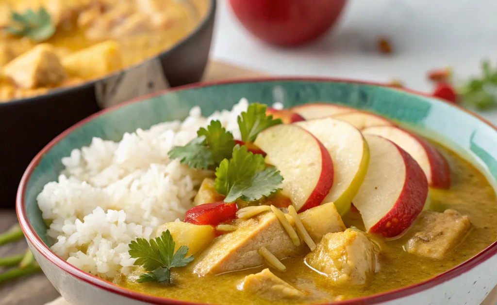 Instant Pot Chicken Mulligatawny Indian-Spiced Soup with Chicken, Apples, and Rice